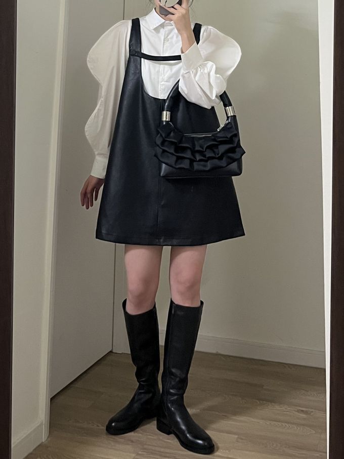 A型 衬衫领 蓝黑色 