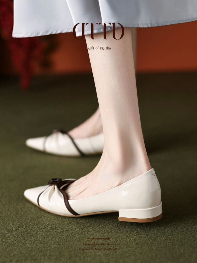 粗跟 低跟 低帮 一脚蹬 浅口鞋 皮革 