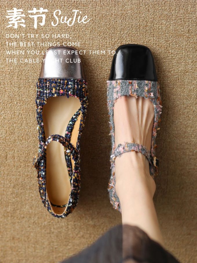 方头 低帮 浅口鞋 