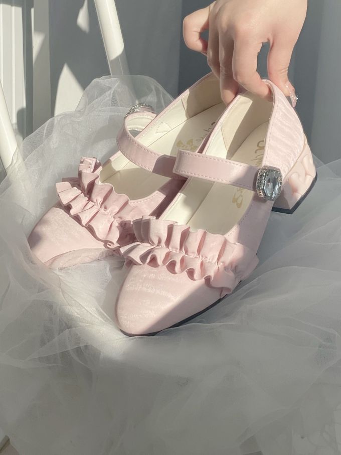 平底 圆头 低帮 袢扣 浅口鞋 皮革 