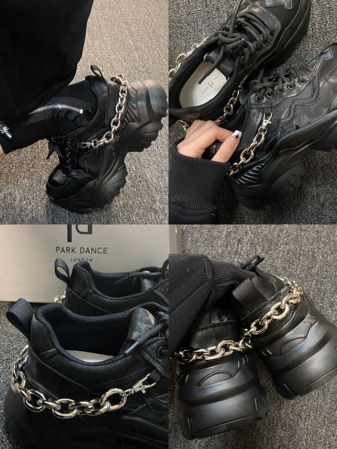 厚底 圆头 中帮 拉链 系带 深口鞋 