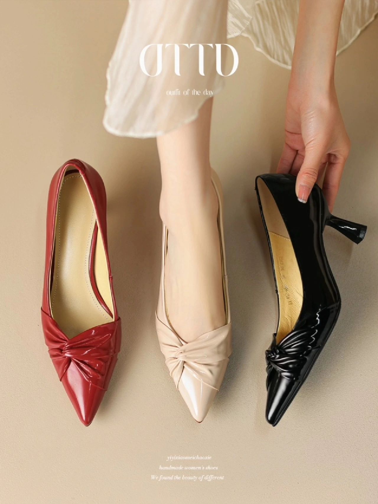 高跟 尖头 一脚蹬 皮革  - VALI鞋履AI设计主图