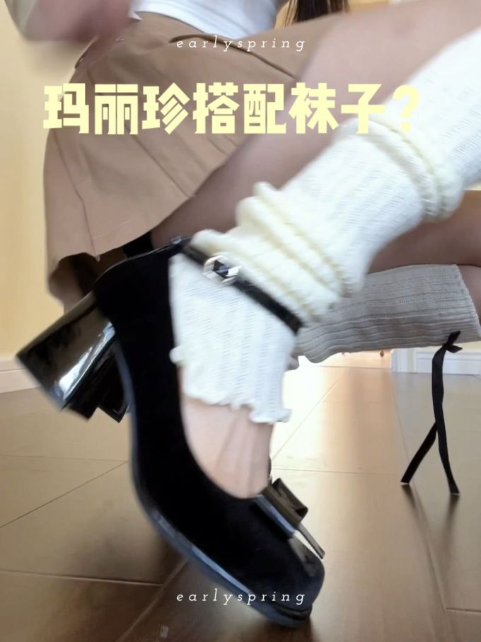 粗跟 高跟 圆头 低帮 中口鞋 皮革 