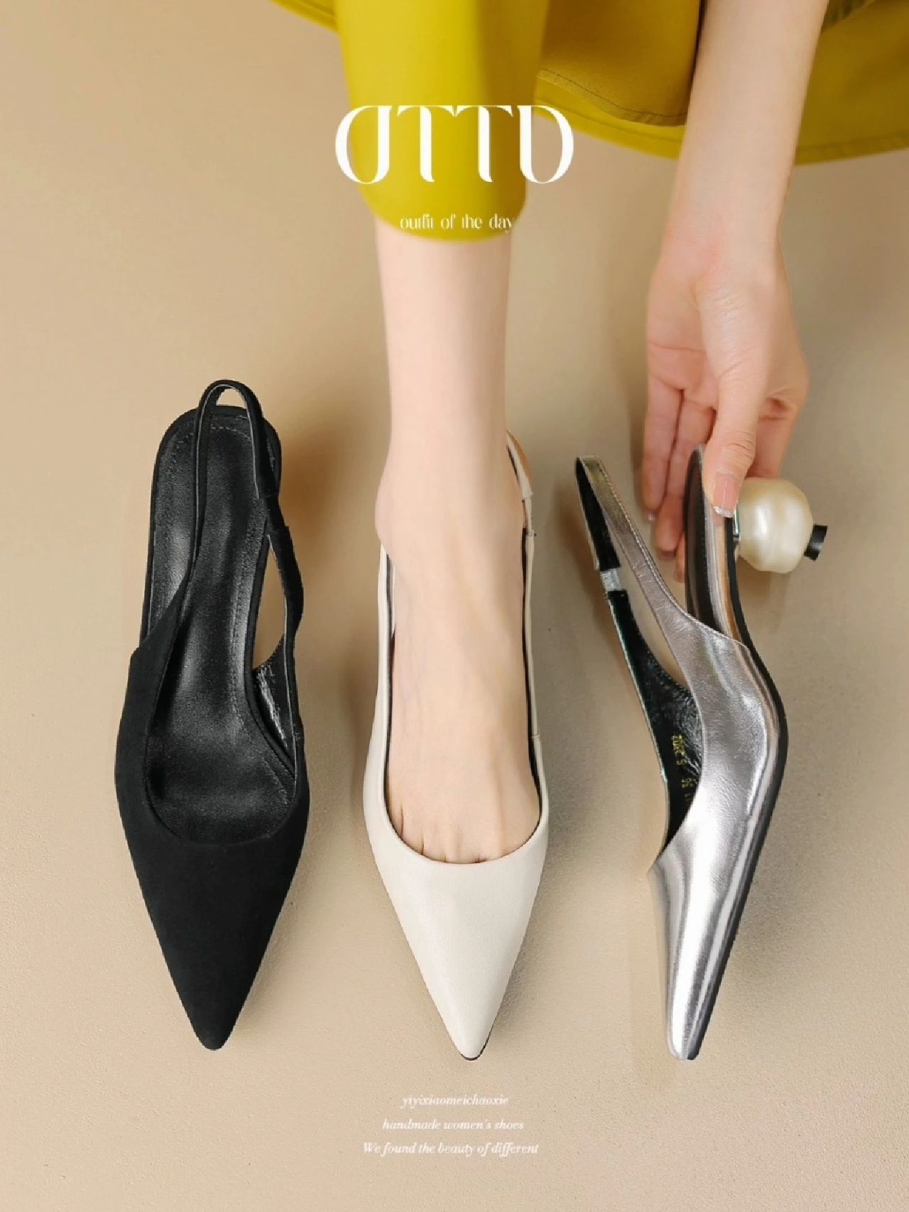 尖头 一脚蹬 皮革  - VALI鞋履AI设计主图