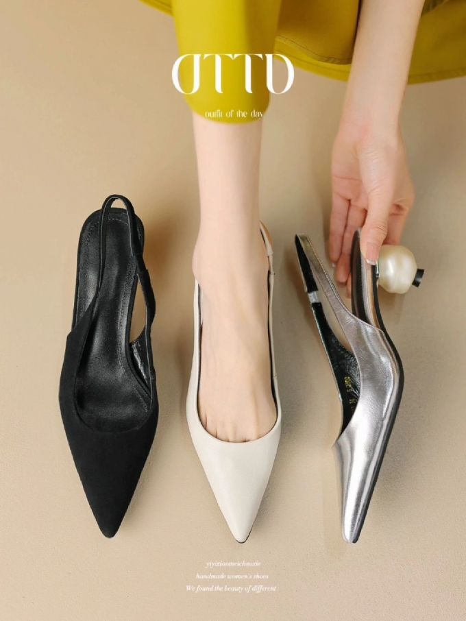 尖头 一脚蹬 皮革 