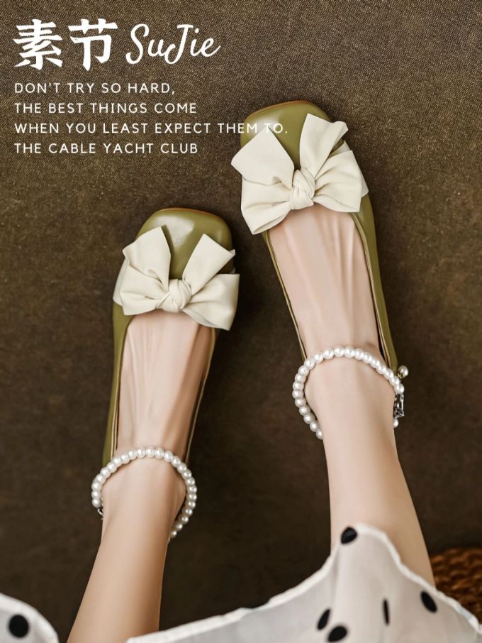 圆头 袢扣 浅口鞋 