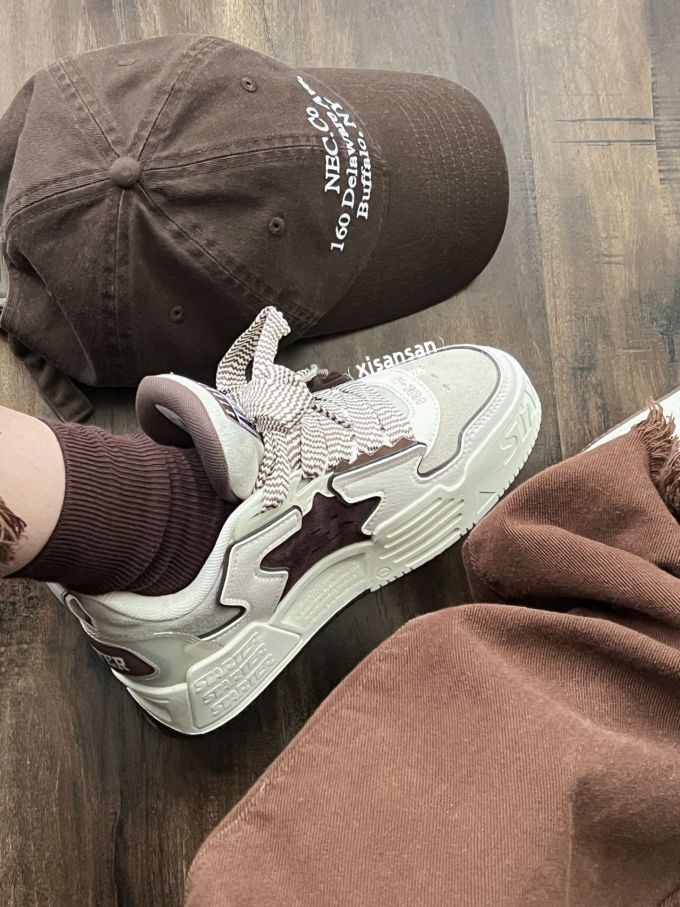 厚底 圆头 低帮 系带 深口鞋 皮革 