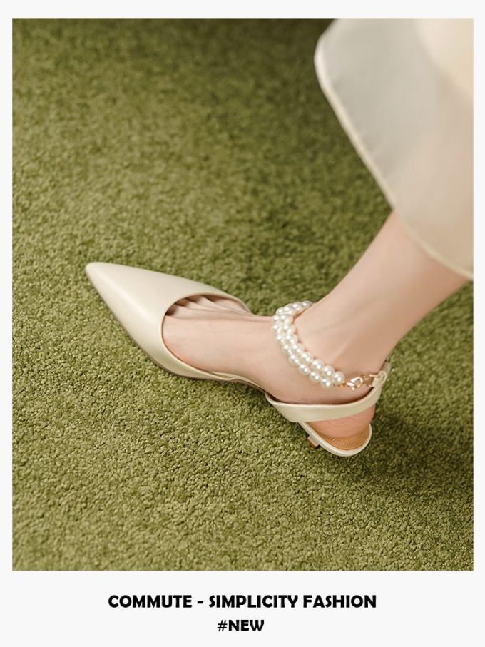 粗跟 中跟 尖头 低帮 浅口鞋 皮革 