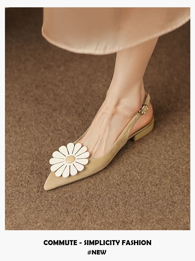 粗跟 低跟 尖头 低帮 袢扣 浅口鞋  - VALI鞋履AI设计主图