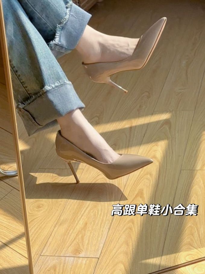 细跟 高跟 尖头 低帮 一脚蹬 浅口鞋 