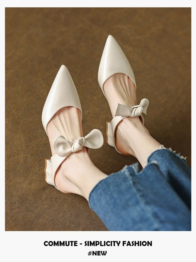 异形跟 低跟 尖头 低帮 浅口鞋 