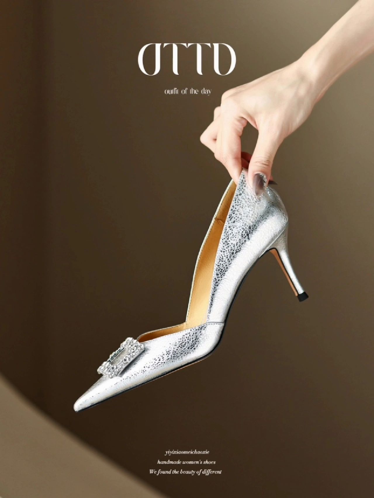 细跟 高跟 低帮 一脚蹬 浅口鞋  - VALI鞋履AI设计主图