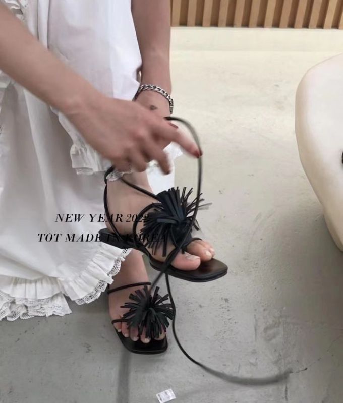 圆头 系带 皮革 