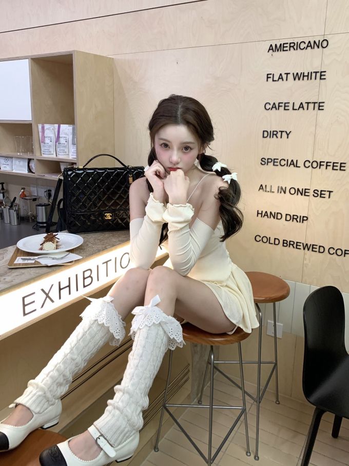 雪纺 A型 荷叶边 银桦色 性感 ABG辣妹 辣妹 