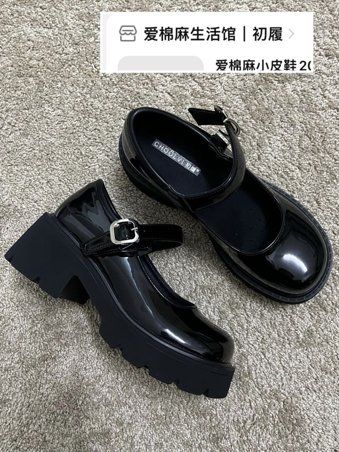 粗跟 中跟 低帮 袢扣 中口鞋 皮革 