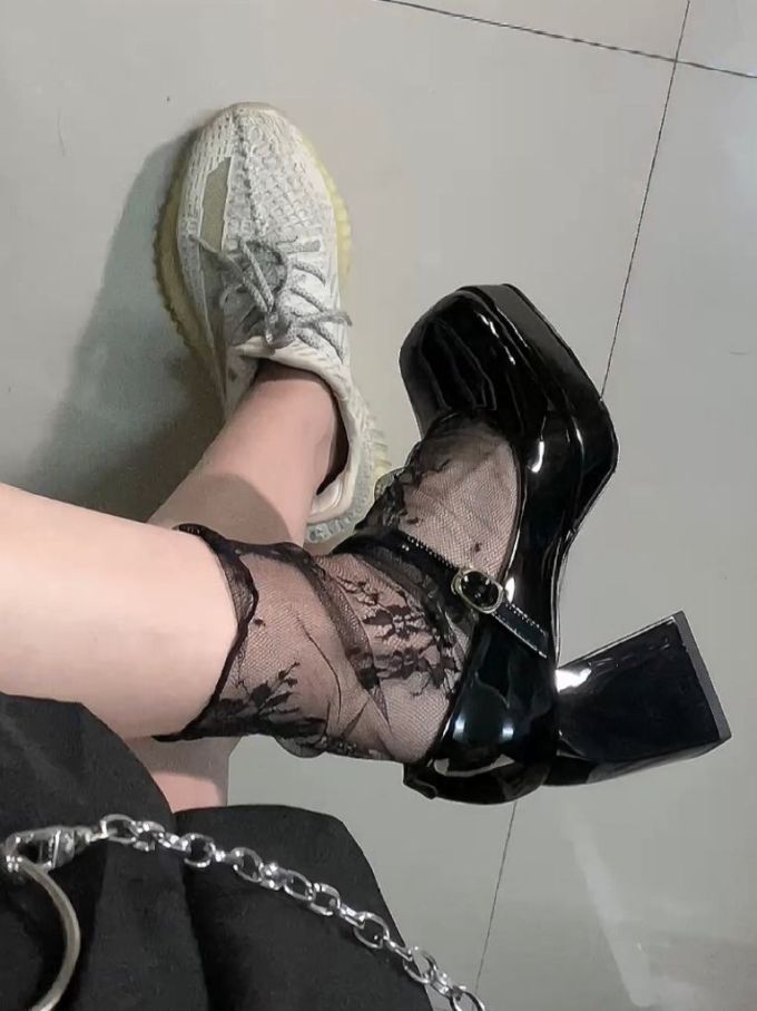 粗跟 高跟 方头 低筒 