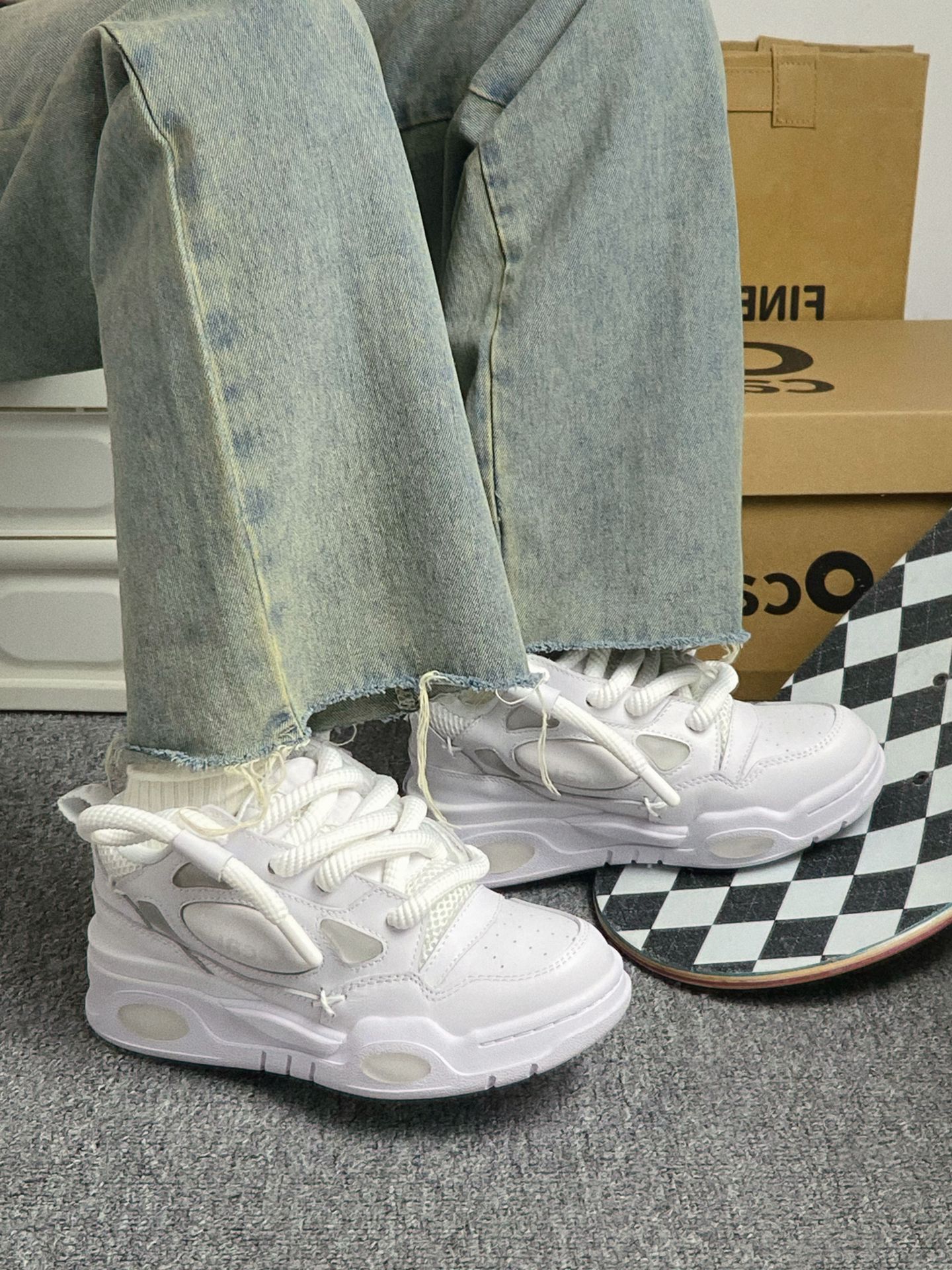 厚底 圆头 中帮 系带 深口鞋  - VALI鞋履AI设计主图