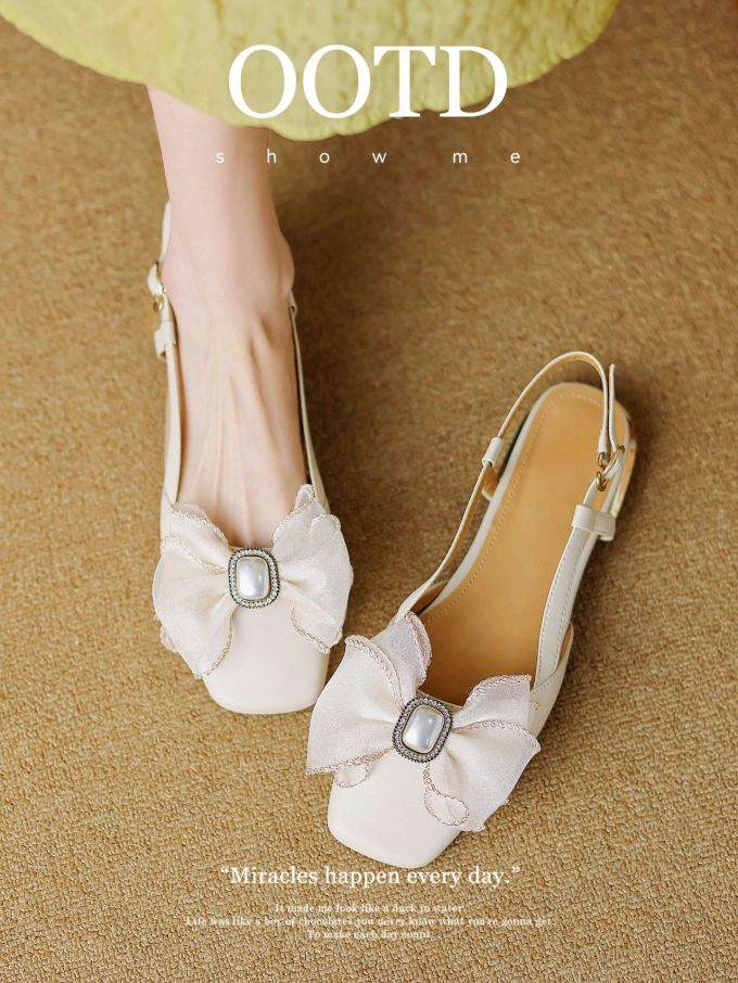 方头 低帮 袢扣 浅口鞋 