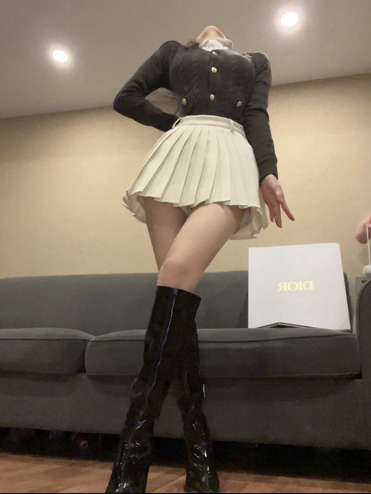 毛纺 细针 咖啡豆棕 巧克力棕色 基础扣饰 学院风  - VALI鞋履AI设计主图