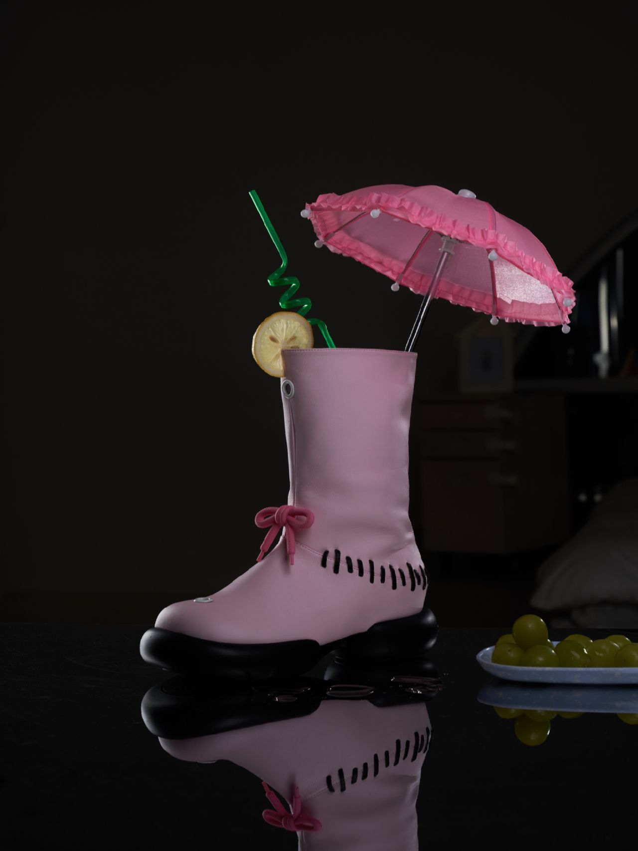 厚底 圆头 低筒 皮革  - VALI鞋履AI设计主图