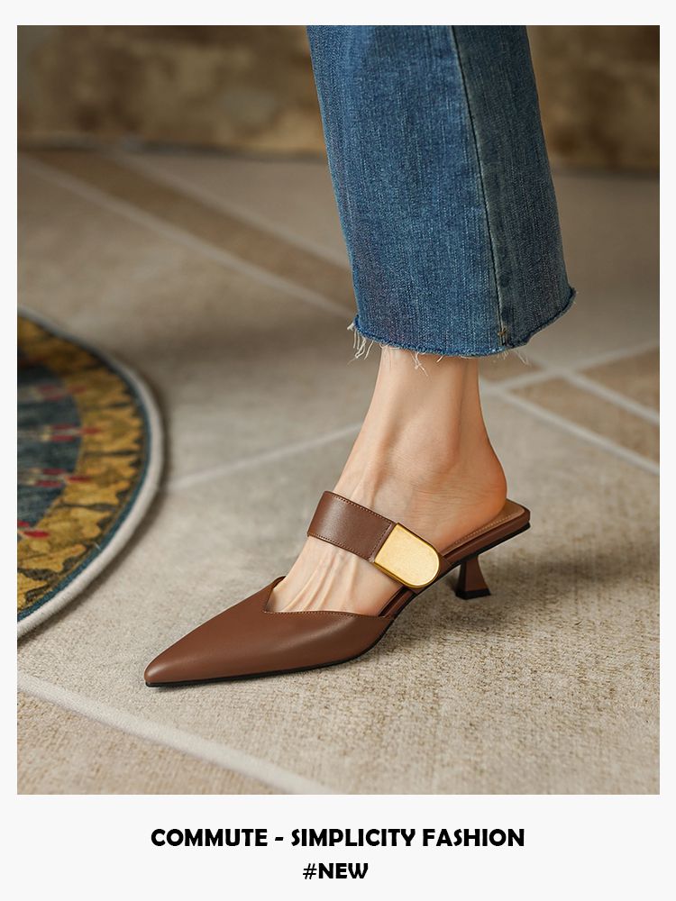中跟 尖头 皮革  - VALI鞋履AI设计主图