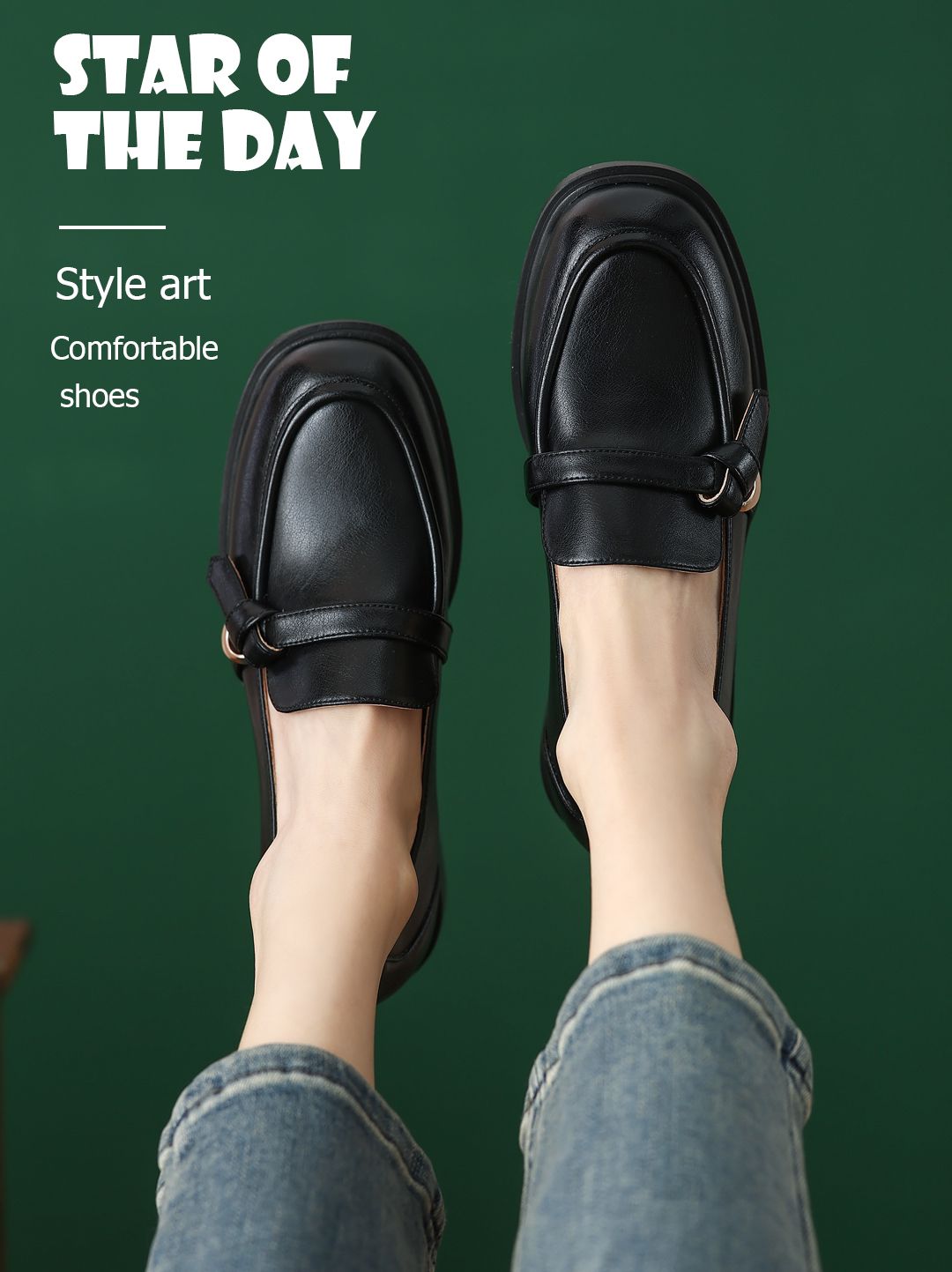 圆头 插扣 深口鞋 皮革  - VALI鞋履AI设计主图