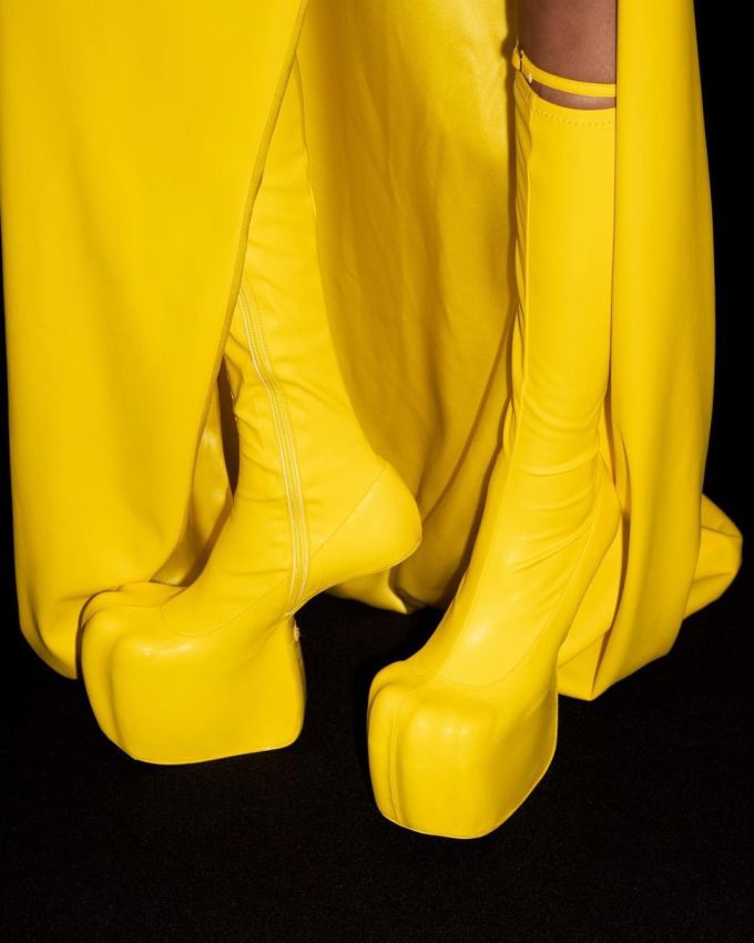 圆头 中筒 皮革 