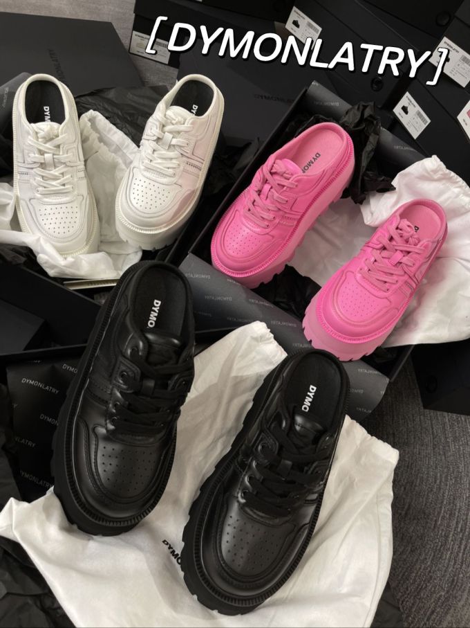 圆头 系带 深口鞋 皮革 