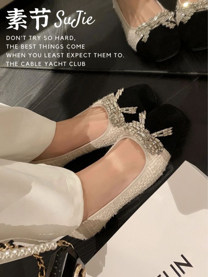 方头 低帮 一脚蹬 中口鞋 