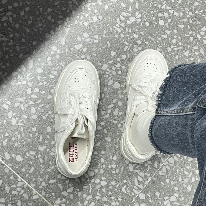 圆头 系带 魔术贴 深口鞋 皮革 