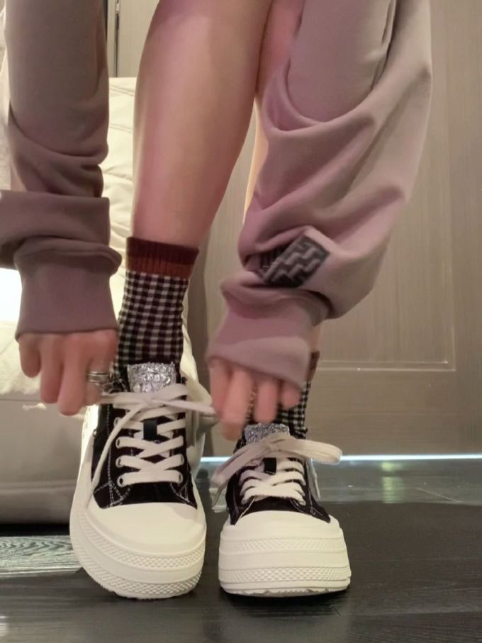 圆头 系带 深口鞋 