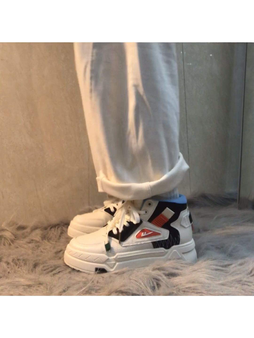 厚底 圆头 系带 深口鞋 皮革  - VALI鞋履AI设计主图