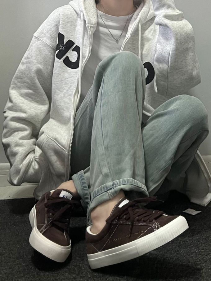 针织面料 H型 连帽领 文字图案 印花 青铜色 夜雾色 海盗黑 基础拉链 