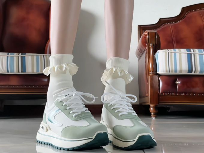 平底 尖头 低帮 系带 深口鞋 皮革 