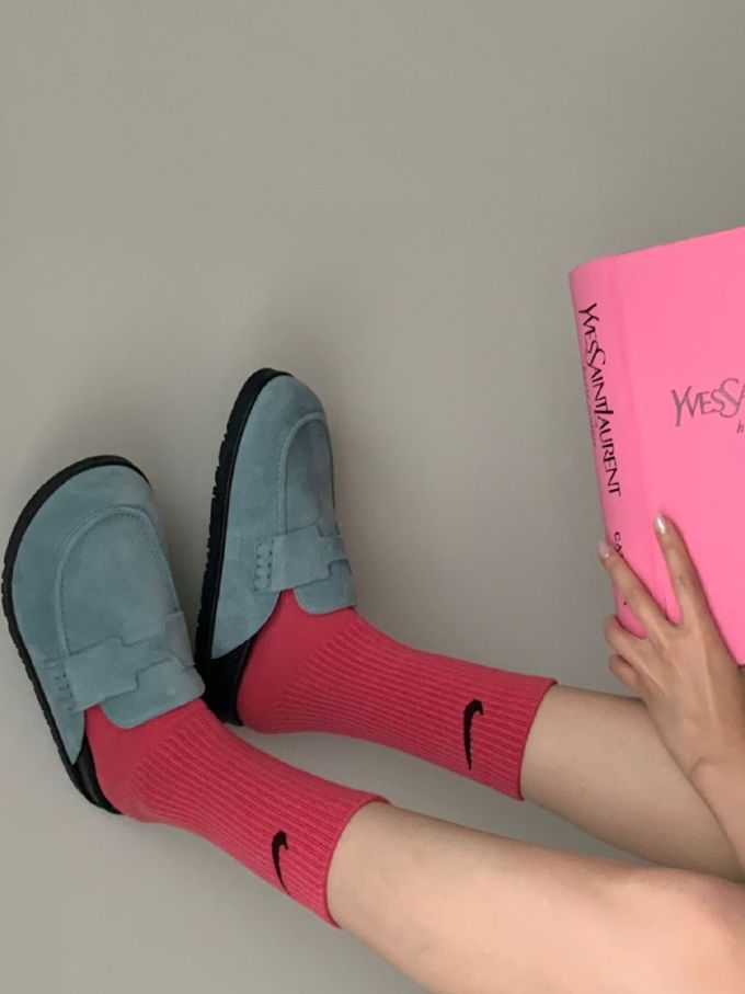 圆头 无帮 魔术贴 深口鞋 皮革 