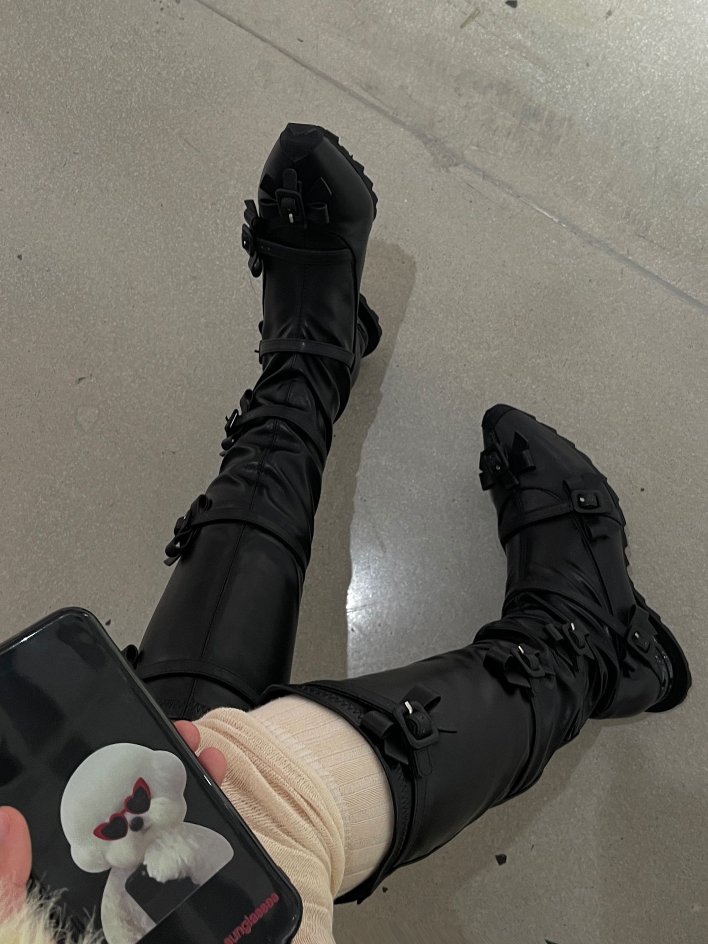 粗跟 中跟 尖头 拉链 系带 中筒 皮革  - VALI鞋履AI设计主图