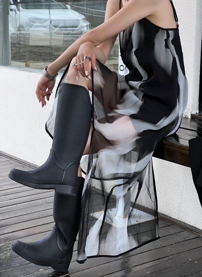 中跟 低帮 深口鞋 皮革 