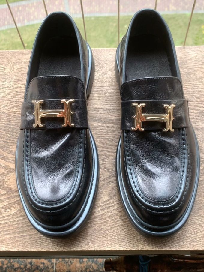 圆头 一脚蹬 深口鞋 皮革 