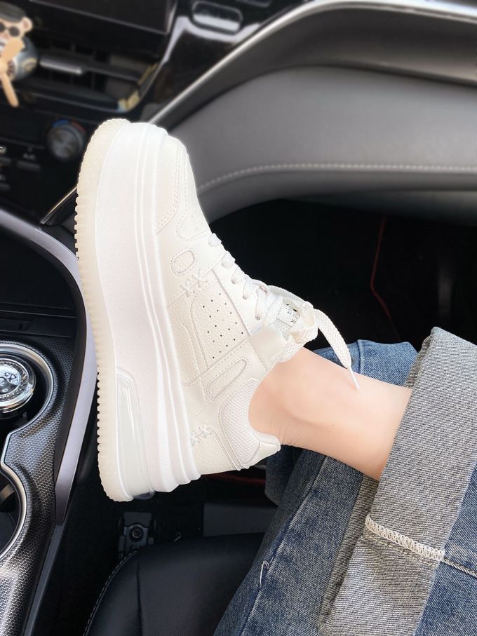 厚底 低帮 系带 深口鞋 皮革 