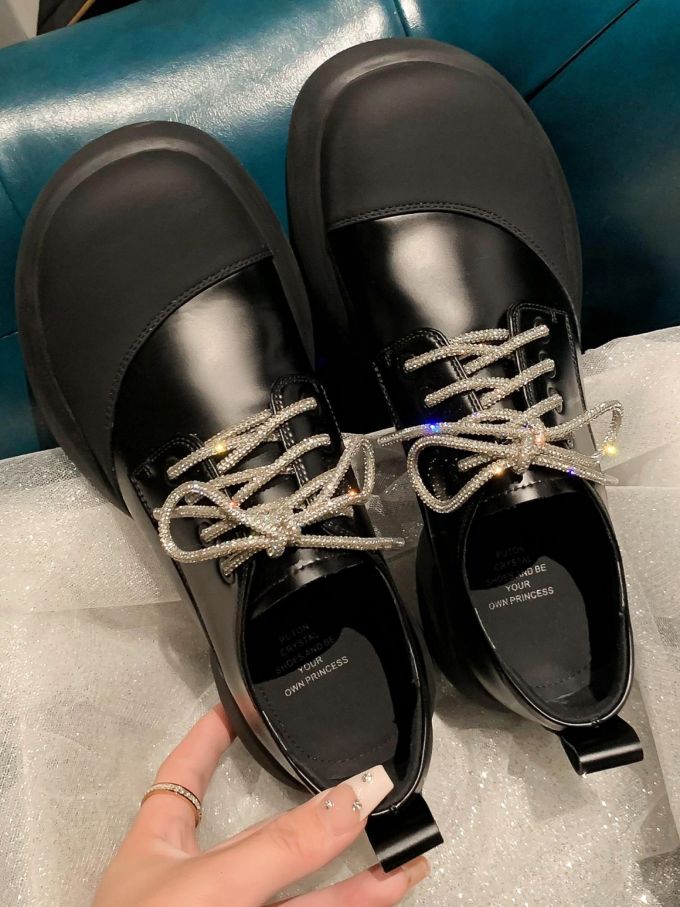 圆头 弹力绳 深口鞋 皮革 