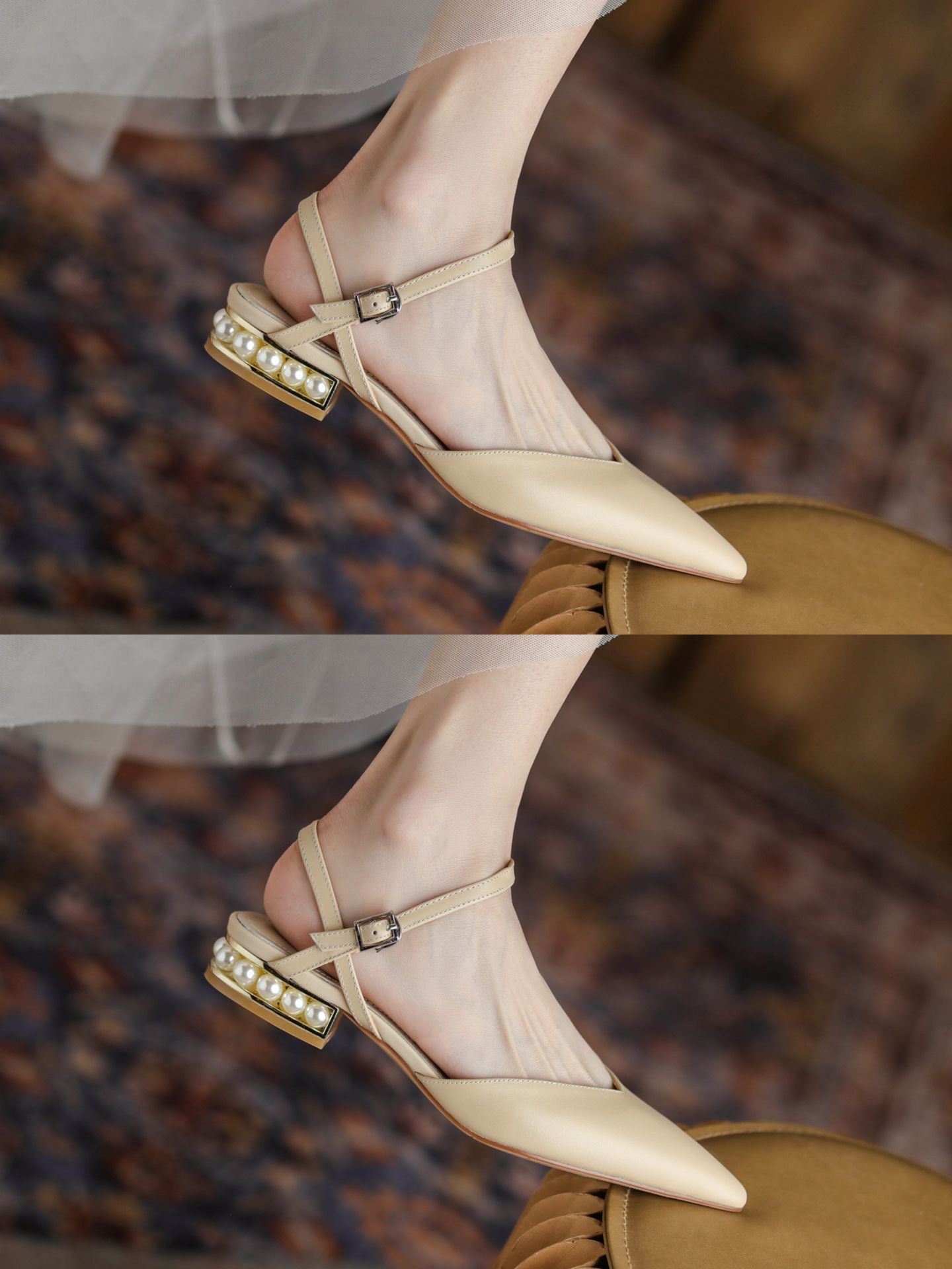 高跟 尖头 袢扣 皮革  - VALI鞋履AI设计主图