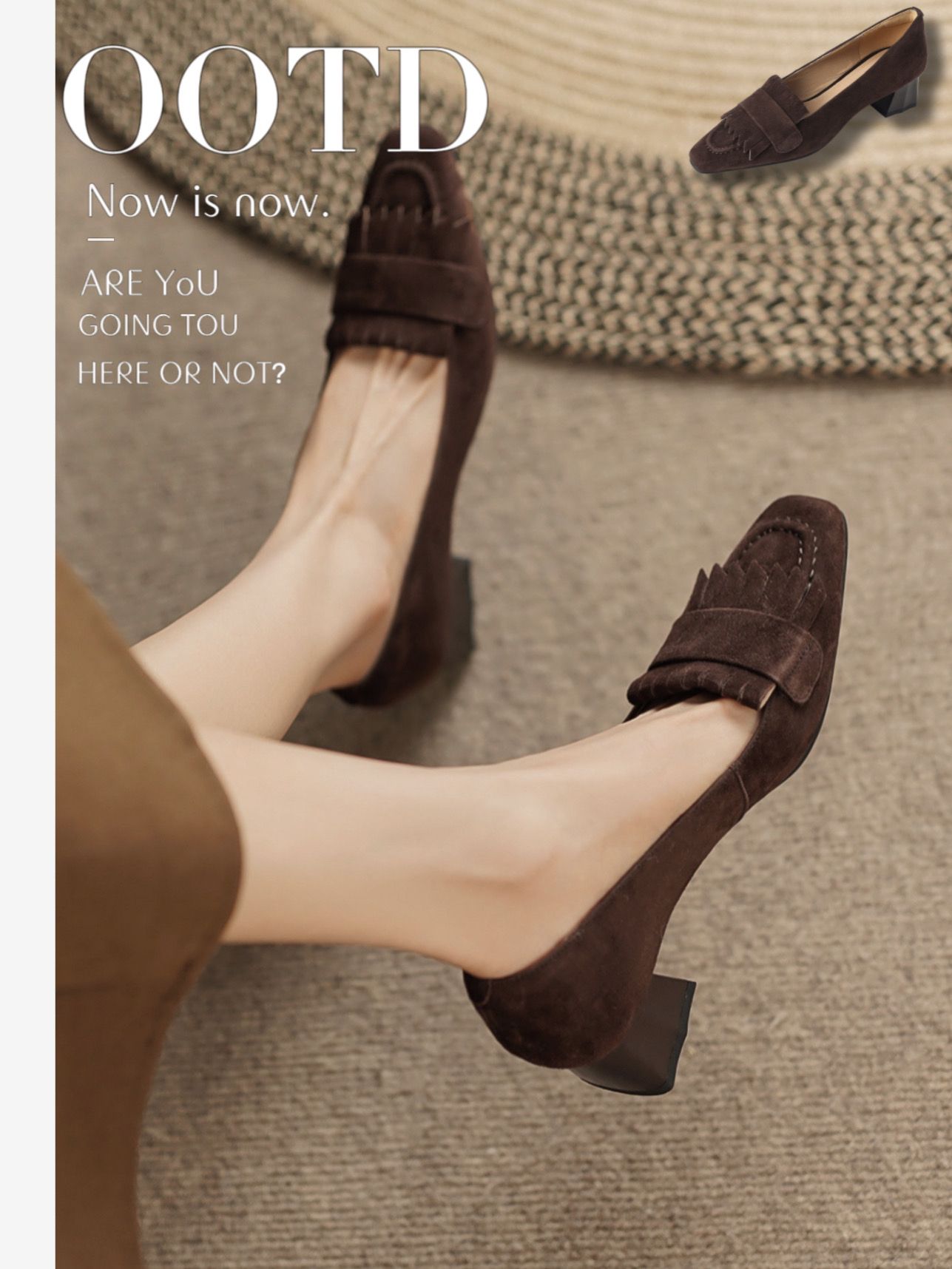 异形跟 中跟 尖头 低帮 一脚蹬 浅口鞋 蕾丝  - VALI鞋履AI设计主图