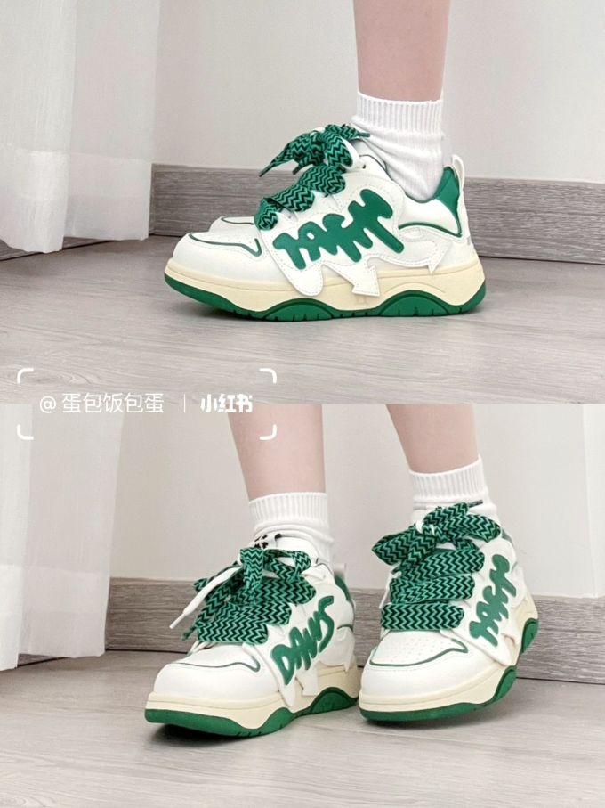 厚底 圆头 低帮 系带 深口鞋 皮革 