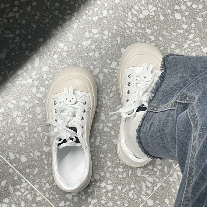 圆头 魔术贴 深口鞋 皮革 