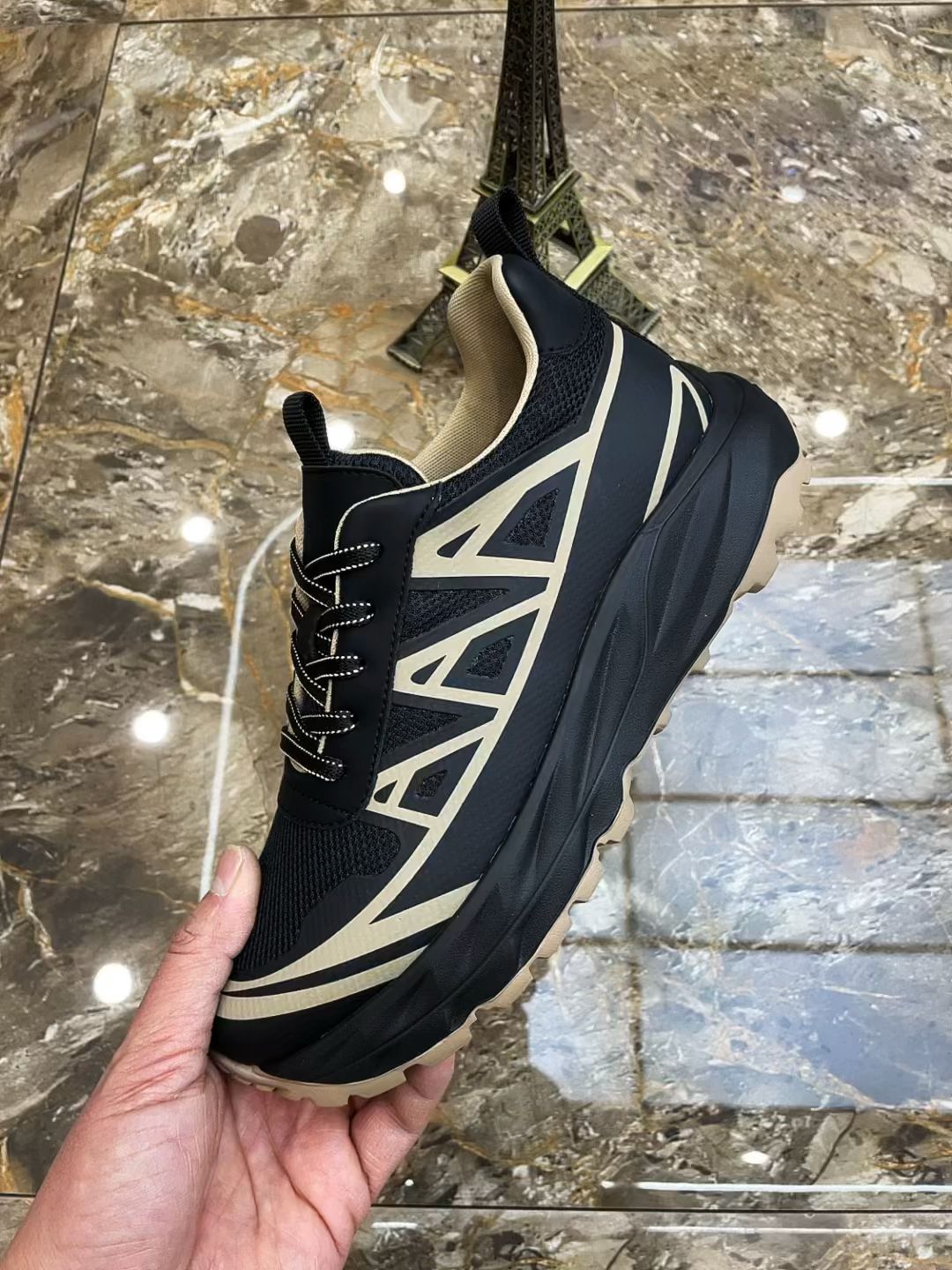 厚底 尖头 低帮 系带 深口鞋 网面  - VALI鞋履AI设计主图