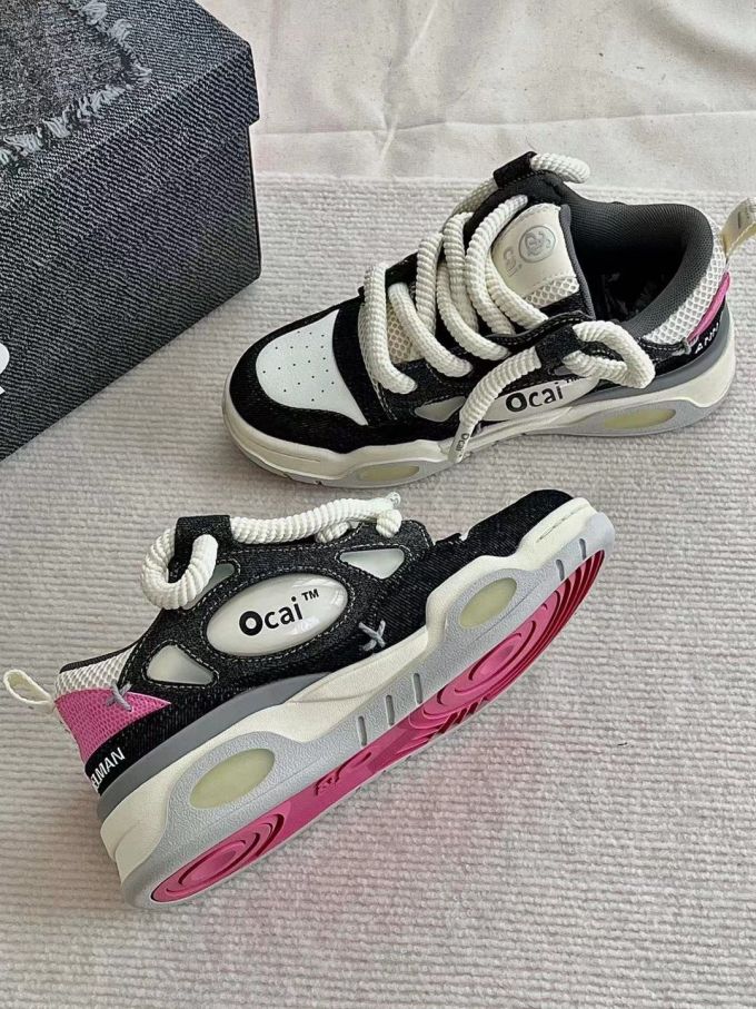 圆头 低帮 系带 深口鞋 皮革 