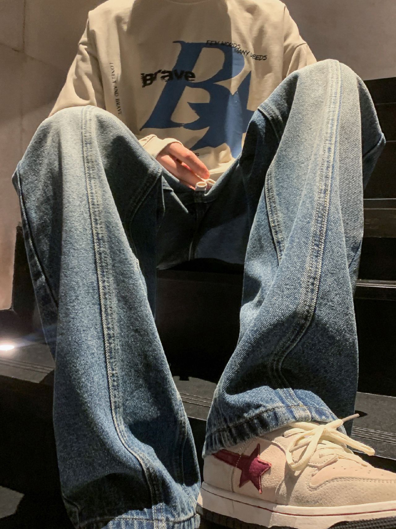 牛仔面料 洗水 酱黑色  - VALI鞋履AI设计主图