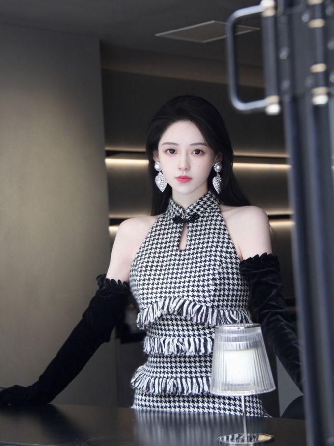 呢绒 挂脖领 格纹/菱格 夜蓝色 黎明灰 炽白 都市 