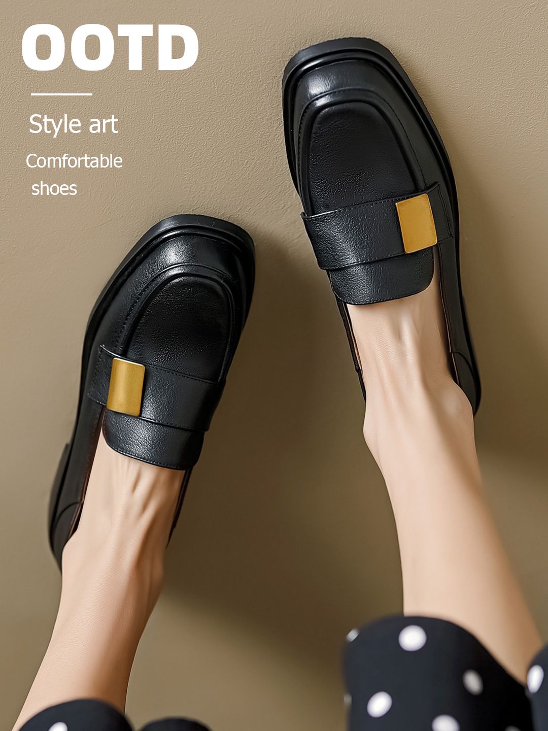 圆头 一脚蹬 深口鞋 皮革  - VALI鞋履AI设计主图