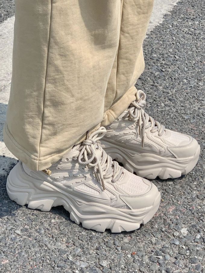 厚底 圆头 系带 深口鞋 